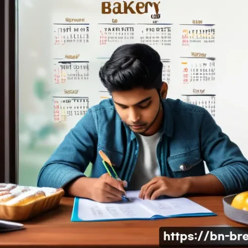 제빵 자격증 시험에서 흔히 하는 실수 - A focused young Bengali student studying for a bakery certification exam at a neat desk, surrounded ...
